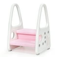 thumbnail image 1 of Costway Kids Step Stool Learning Helper w/Armrest for Kitchen Toilet Potty Training Pink, 1 of 10