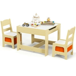 Kids Table and Chair Set with Storage Box,Height Adjustable