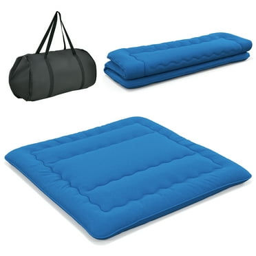 Costway King Japanese Floor Futon Mattress Sleeping Pad, Blue