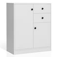 Costway Kitchen Storage 2 Drawer Sideboard Floor Cupboard with