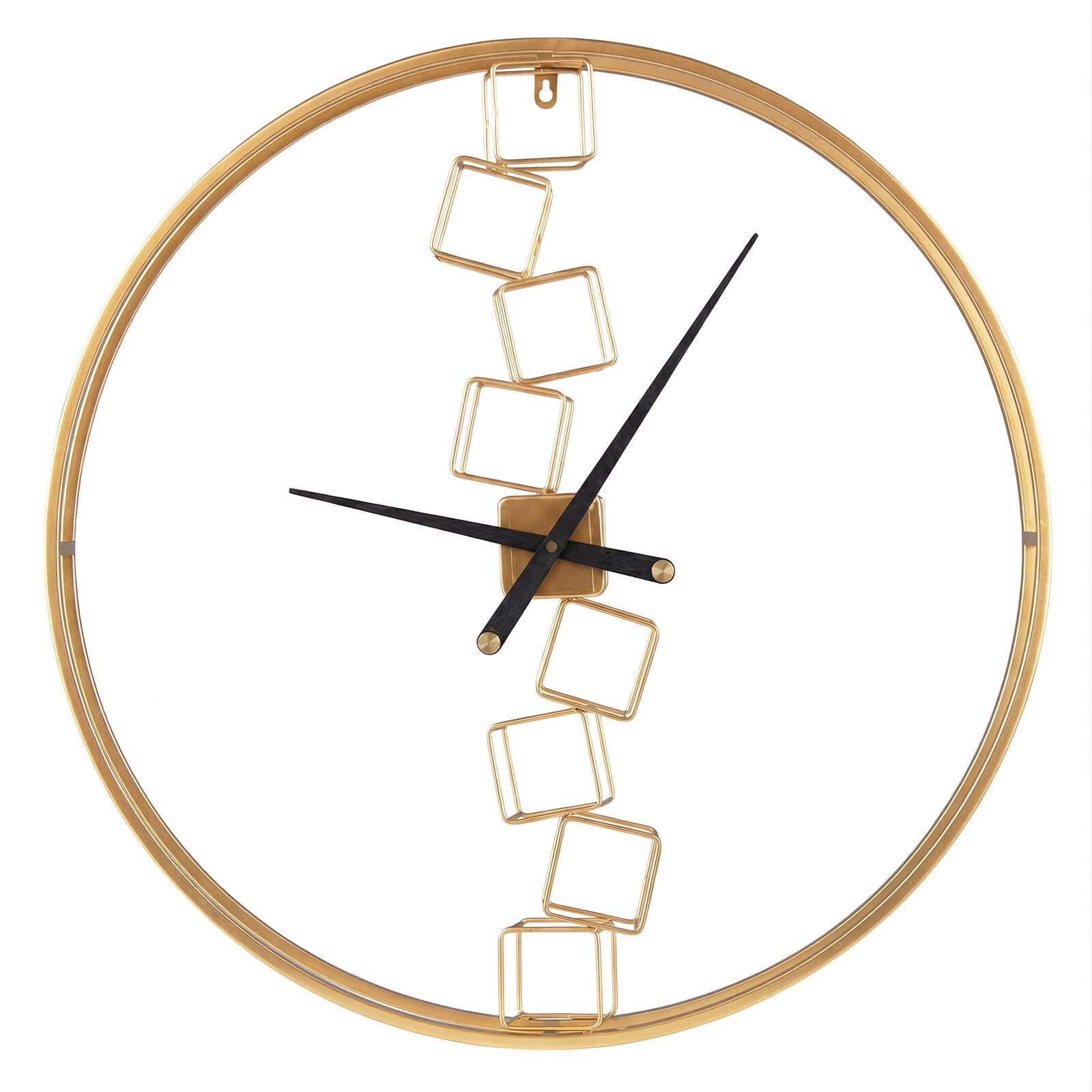 Costway Large Wall Clock,27” Nordic Style Big Metal Clock, Non-Ticking Decorative Clock