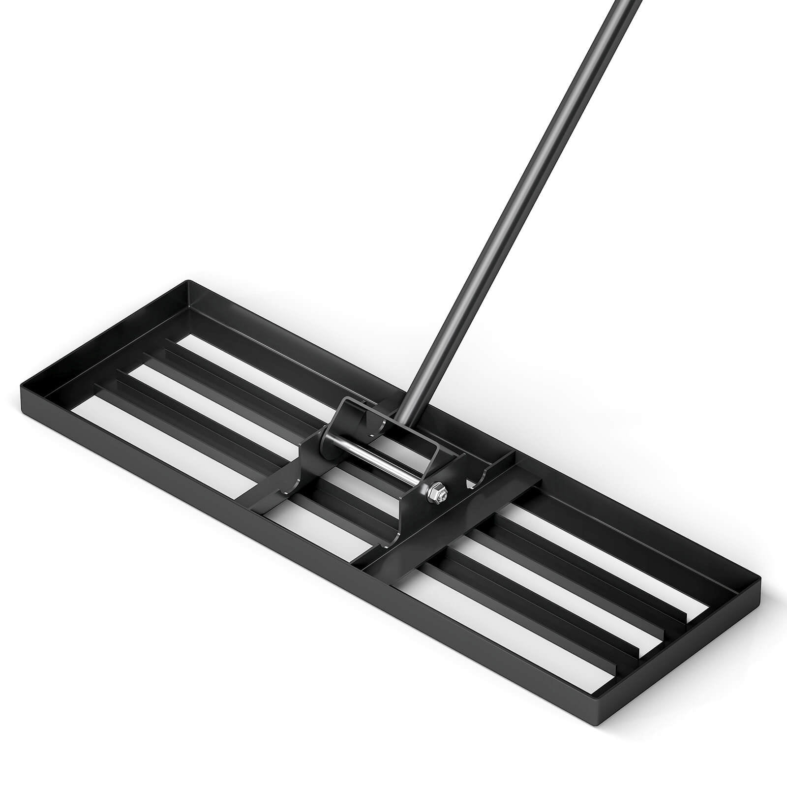 Costway Lawn Leveling Rake 30" x 10" Heavy Duty Level Lawn Tool for Garden Backyard/Lawn Black