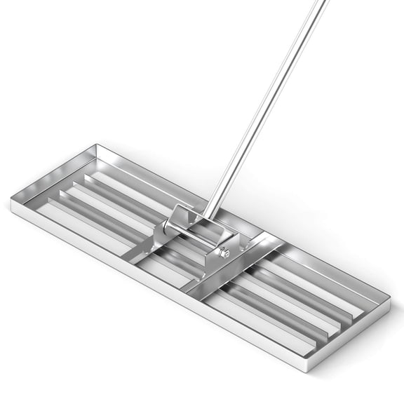 Costway Lawn Leveling Rake 30" x 10" Heavy Duty Level Lawn Tool for Garden Backyard/Lawn Silver