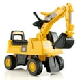thumbnail image 1 of Costway Licensed Caterpillar Kids Rid-On Digger Excavator Toy with Digging Bucket & Storage, 1 of 10
