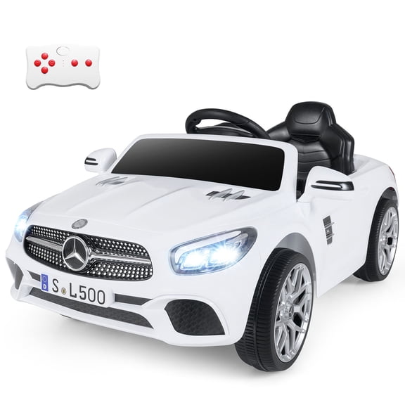 Costway Licensed Mercedes-Benz SL R231 Kids Ride on Car 12V Electric Vehicle with Music White