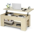 thumbnail image 1 of Costway Lift Top Coffee Table Modern Accent Table w/Hidden Storage Compartment & Shelf Natural, 1 of 10