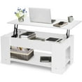 thumbnail image 1 of Costway Lift Top Coffee Table Modern Accent Table w/Hidden Storage Compartment & Shelf White, 1 of 10