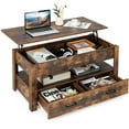 thumbnail image 1 of Costway Lift Top Coffee Table with 2 Storage Drawers &Hidden Compartment for Living Room, 1 of 10