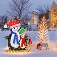 thumbnail image 1 of Costway Lighted Standing Penguins Artificial Christmas Decoration Pre-Lit 80 LED Bulbs, 1 of 7