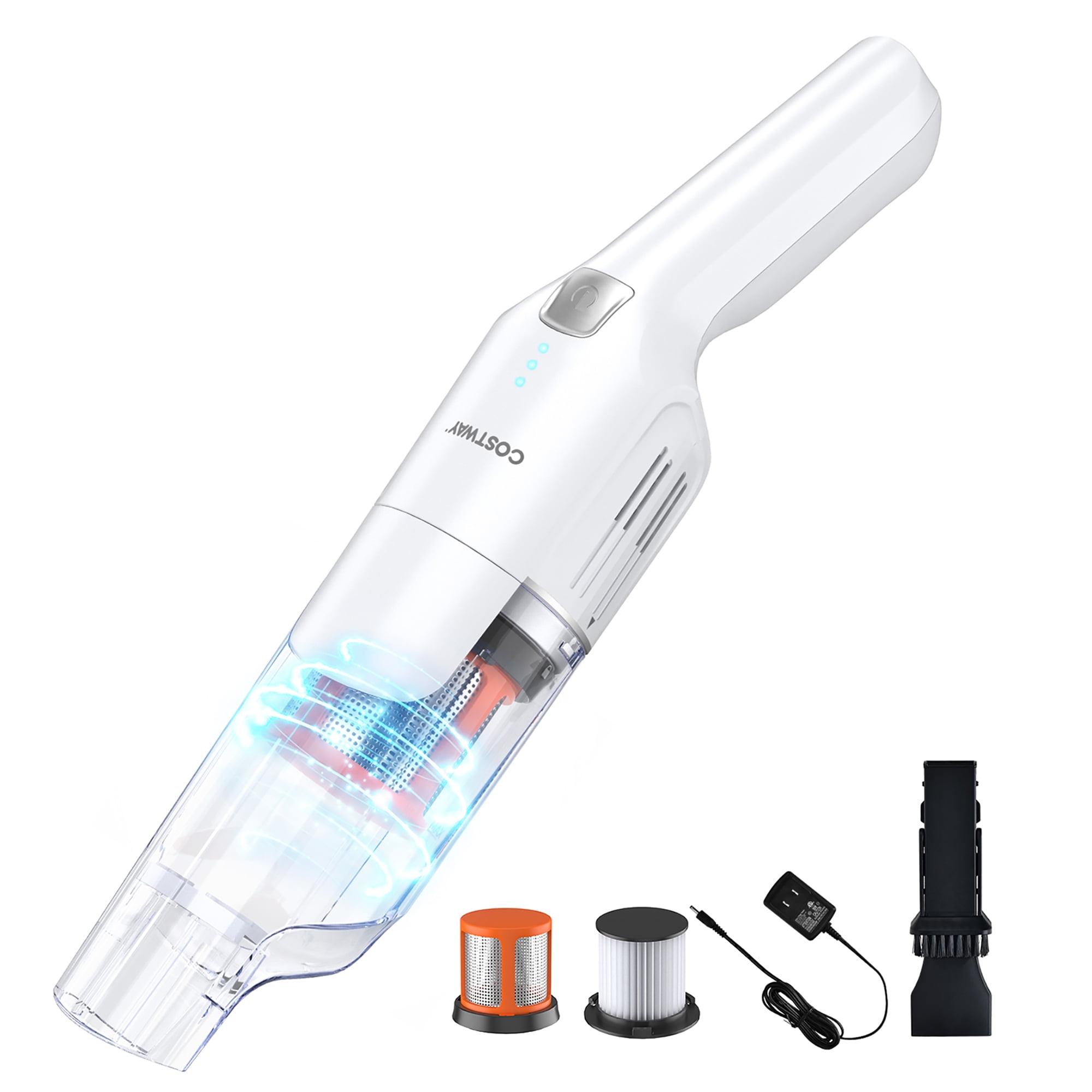 Costway Rechargeable Lightweight Handheld Vacuum Cordless Battery Powered Furniture Cleaning Walmart