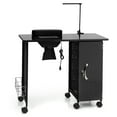 thumbnail image 1 of Costway  Manicure Nail Table Steel Frame Beauty Spa Salon Workstation w/ Drawers, 1 of 10