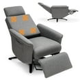 thumbnail image 1 of Costway Massage Living Room Recliner Chair with Adjustable Headrest and Remote Control, Grey, 1 of 10