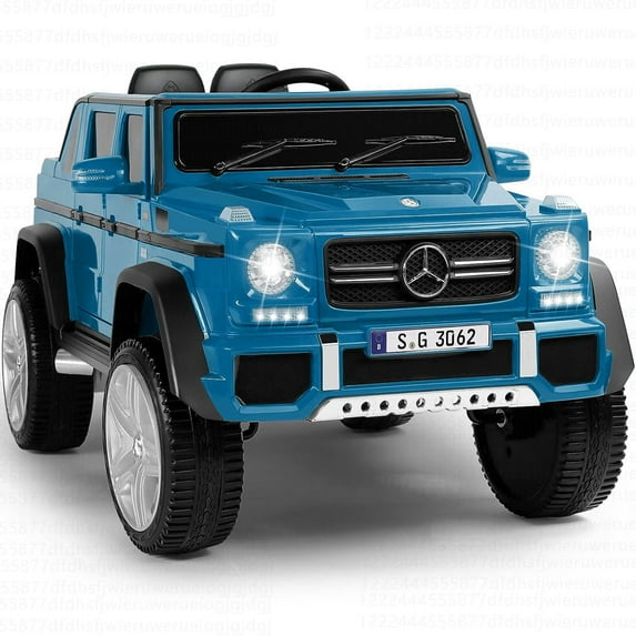 Costway Mercedes Benz 12V Electric Kids Ride On Car RC Remote Control W/Trunk, Blue