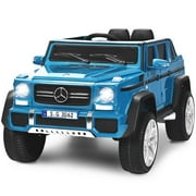 Costway Mercedes Benz 12V Electric Kids Ride On Car RC Remote Control W/Trunk, Blue