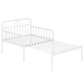 Costway Metal Daybed Extendable Daybed to Twin Size Bed Heavy Duty Slats Support Sofa Bed White