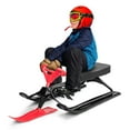 Toddler Snow Racer Costway Kids Snow Racer Sled with Metal Frame, Steering Wheel, Foot ...