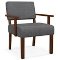 thumbnail image 1 of Costway Mid-Century Linen Accent Chair Living Room Chair with Soft Padded Seat & Backrest Gray, 1 of 8