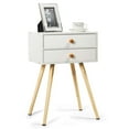 thumbnail image 1 of Costway Mid Century Modern 2 Drawers Nightstand In White Sofa Side Table End Table, 1 of 11