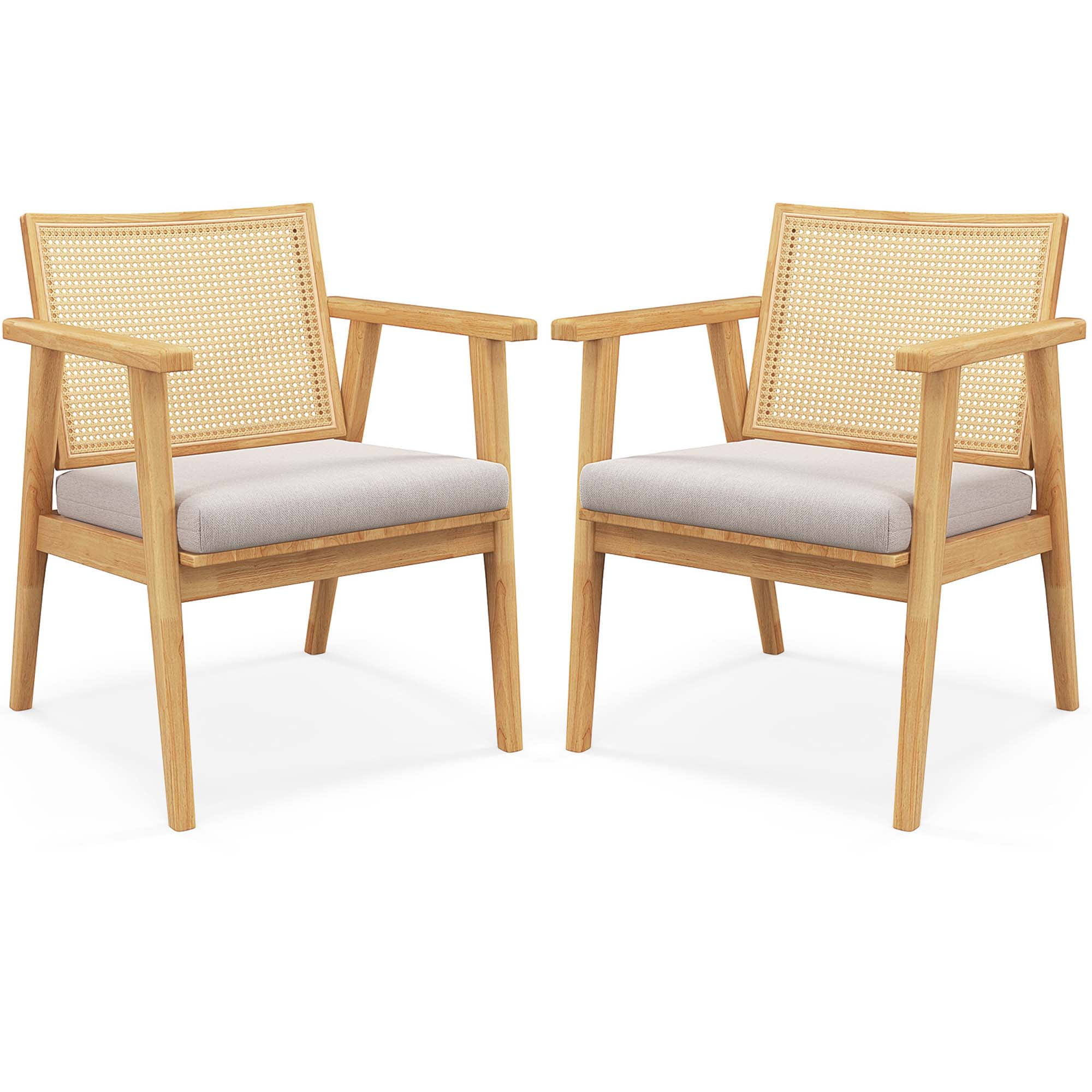 Costway Mid Century Modern Accent Chairs Set of 2 with Breathable ...