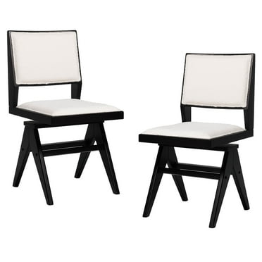 Costway Mid Century Modern Dining Chairs Set of 2 Faux Shearling Upholstered Dinner Chairs