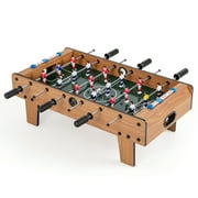 Costway Mini Foosball Table, 27in Soccer Game Table w/ 2 Footballs and Soccer Keepers, Portable Football Game Set for Kids & Adults