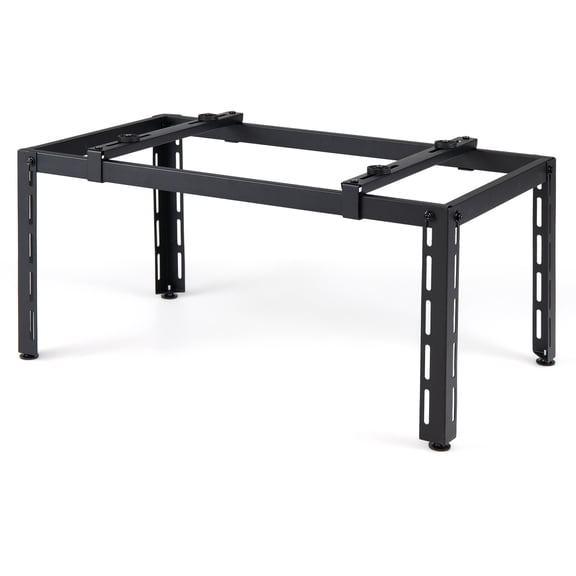Costway Mini Split Ground Stand with Adjustable Height, Width & Length, Outdoor AC Base Black