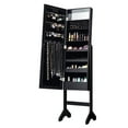 thumbnail image 1 of Costway Mirrored Jewelry Cabinet Organizer w/18 LED lights Black, 1 of 11