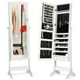 thumbnail image 1 of Costway Mirrored Jewelry Cabinet Storage Organizer w/Box Drawers White, 1 of 11