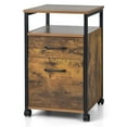 thumbnail image 1 of Costway Mobile File Cabinet 2 Drawer Printer Stand w/Open Shelf for Letter Size, 1 of 10