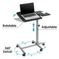 thumbnail image 1 of Costway Mobile Standing Desk Height Adjustable Sit to Stand Laptop Desk Black, 1 of 12