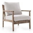 thumbnail image 1 of Costway Modern Accent Chair with Solid Rubber Wood Armrests Cotton Linen Fabric Covers, 1 of 9