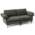thumbnail image 1 of Costway Modern Loveseat Fabric 2-Seat Sofa Couch for Small Space with Metal Legs Grey, 1 of 10