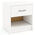 thumbnail image 1 of Costway Modern Nightstand Bedside Table with Drawer Open Storage Shelf for Small Spaces White, 1 of 10