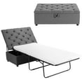 thumbnail image 1 of Costway Modern Solid Wood Folding Beds with Ottoman, Grey, 1 of 11