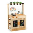 thumbnail image 1 of Costway Mud Kitchen for Kids with Planting Pots Stovetops Removable Sink Acrylic Panel, 1 of 10