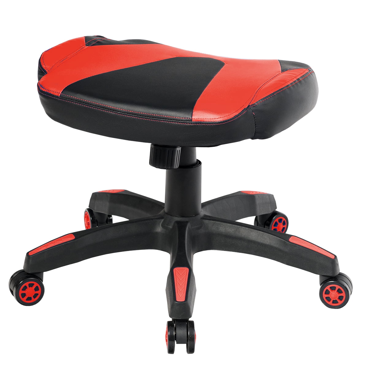 Costway Multi Use Gaming Ottoman Footstool Chair Footrest Swivel Height Adjustable Red
