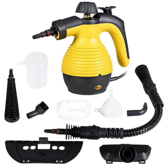 Costway Multifunction Portable Steamer Household Steam Cleaner 1050W with Attachments Yellow