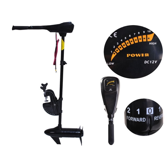 Costway New 55lbs Freshwater Transom Mounted Trolling Motor 36" Shaft ...