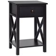 thumbnail image 1 of Costway Nightstand Chair Side End Table with Drawer & Shelf Bedroom Furniture Brown, 1 of 11