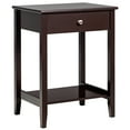 thumbnail image 1 of Costway Nightstand End Table Storage Display Bedroom Furniture Drawer Shelf Beside Brown, 1 of 10