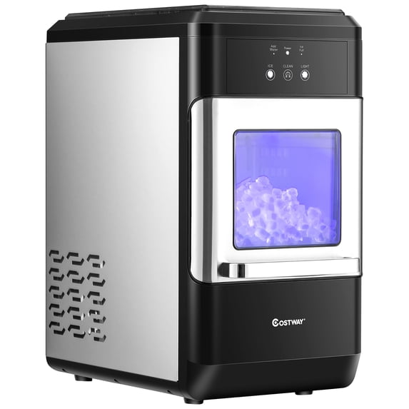 Costway Ice Maker Countertop 44lbs Per Day w/Ice Scoop and Self-Cleaning