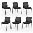 thumbnail image 1 of Costway Office Guest Chair Set of 6 with Breathable Mesh Back Padded Seat for Waiting Room, 1 of 7