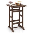 thumbnail image 1 of Costway Outdoor Bar Table All Weather HDPE Patio Table with Wood Grains Bistro Table Brown, 1 of 10