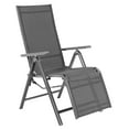 thumbnail image 1 of Costway Outdoor Foldable Reclining Chair Aluminum Frame 7-Position Adjustable, 1 of 8