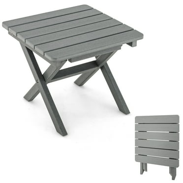 Adams QuikFold Small Patio Foldable Quick Outdoor Adirondack Side Table ...