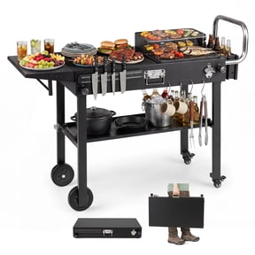 Costway Outdoor Grill Cart for Blackstone Griddle with 31 x 17 Tabletop, Side Tray