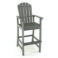 thumbnail image 1 of Costway Outdoor HDPE Bar Height Stool Patio Tall Chair Armrest Footrest All Weather Grey, 1 of 8