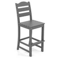 thumbnail image 1 of Costway Outdoor HDPE Bar Stool Patio Tall Chair Backrest Footrest All Weather Gray, 1 of 8