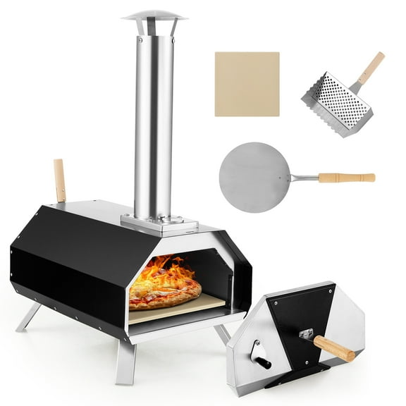 Costway Outdoor Pizza Oven Machine 12'' Pizza  Grill MakerPortablewith  Foldable legs