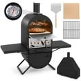 thumbnail image 1 of Costway Outdoor Pizza Oven Wood Fired Pizza Oven with 600D Oxford Fabric Cover, 1 of 10